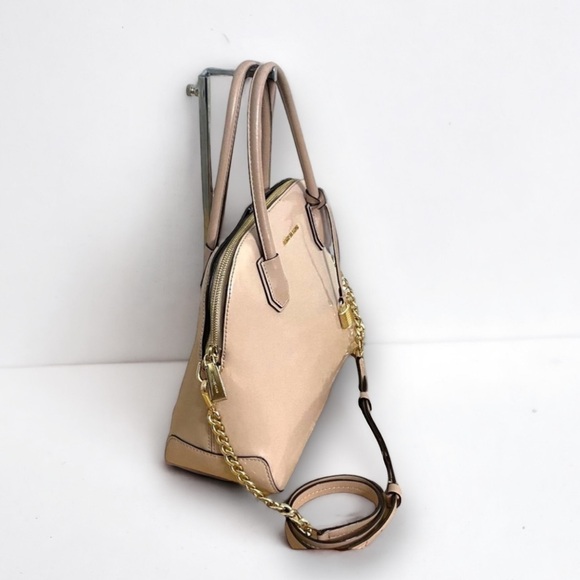 Michael Kors Blush Patent Leather Mercer Chain Dome Satchel - Picture 6 of 13